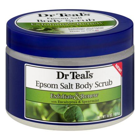 Dr Teal's Exfoliate & Renew With Eucalyptus & Spearmint Epsom Salt Body Scrub, 16 Oz