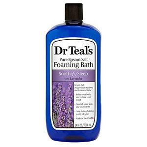 Dr Tealâ€™S Foaming Bath With Pure Epsom Salt, Soothe & Sleep With Lavender, 34 Oz