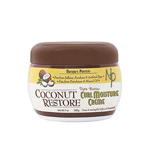 Nature's Protein Coconut Restore Triple Butter Curl Moisture Creme, 8 Oz