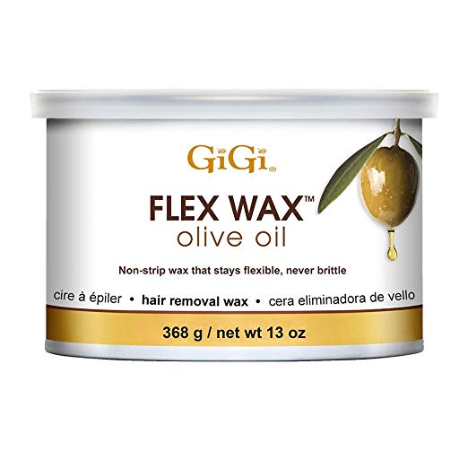 Gigi Olive Oil Flex Wax - Non-Strip Hair Removal Wax, 13 Oz