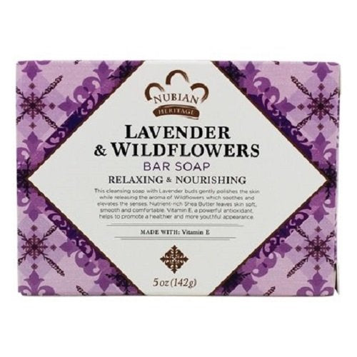 Nubian Heritage Lavender And Wildflower Soap Bar 5 Oz