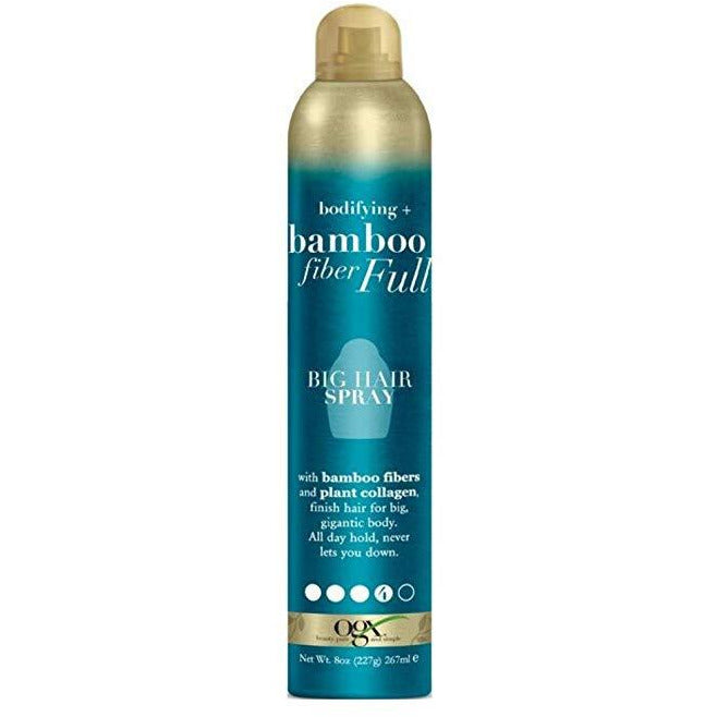 OGX Fiber Bodifying + Bamboo Fiber Full Big Hairspray, 8 Oz