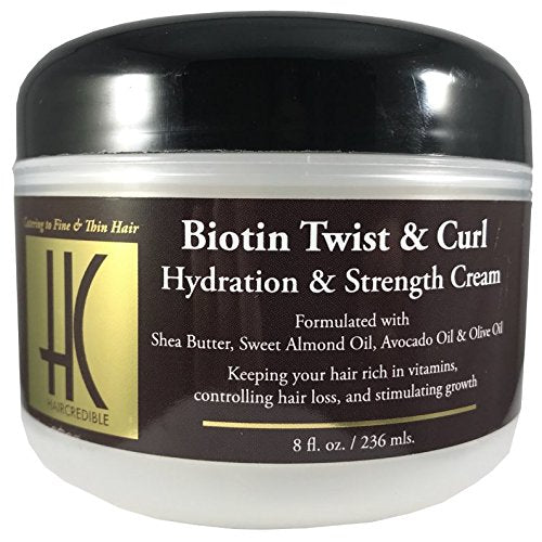 Haircredible Biotin Twist & Curl Hydration & Strength Cream 8Oz