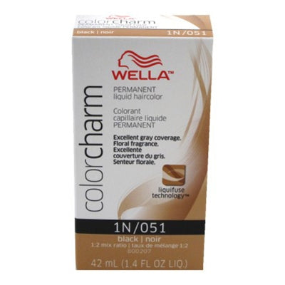 Wella Color Charm 051 Permanent Liquid Haircolor Black - 1.4 Fl Oz