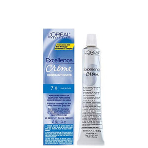 Loreal Excellence Creme Permanent Hair Color 7X For Gray 1.74 Oz