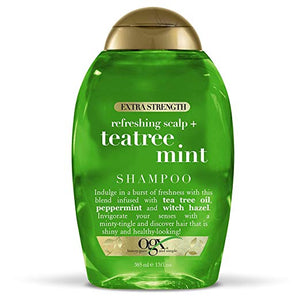Organix Extra Strength Refreshing Scalp + Tea Tree Mint Shampoo, 13 Ounce
