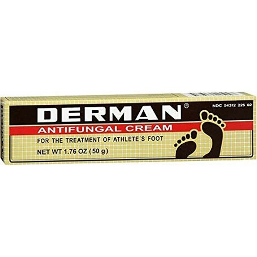 Derman Antifungal Cream for the Treatment of Athlete's Foot - 1.76 Oz