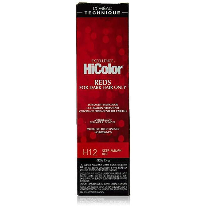 Loreal Excellence Hicolor Deep Auburn Red 1.74 Oz