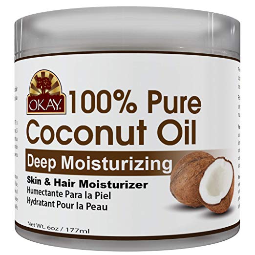 Okay 100% Pure Coconut Oil Deep Moisturizing - 6 Oz