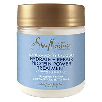 Sheamoisture Manuka Honey & Yogurt Hydrate + Repair Protein Strong Treatment 8 Oz