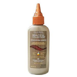 Clairol Beautiful Collection Advanced Gray Solution Hair Color, 3 Fl Oz - 4R Mahogany Red Brown