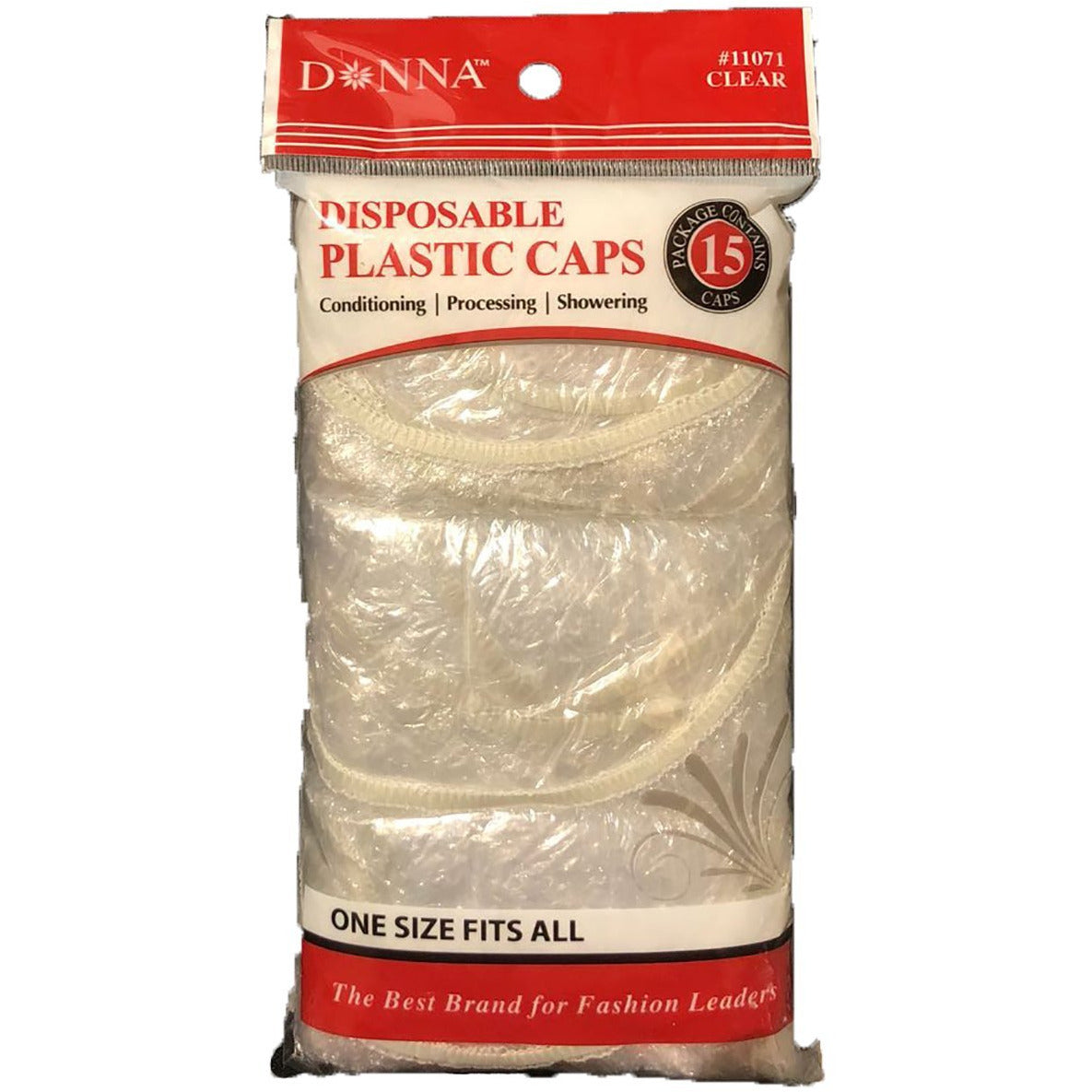 Donna Disposable Plastic Caps, 15 Pcs