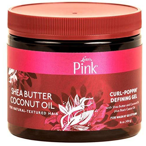 Luster's Pink Shea Butter Coconut Oil Curl-Poppin' Defining Gel 16 Ounce Jar