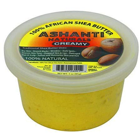 Ashanti 100% Creamy Yellow Shea Butter 3 Oz