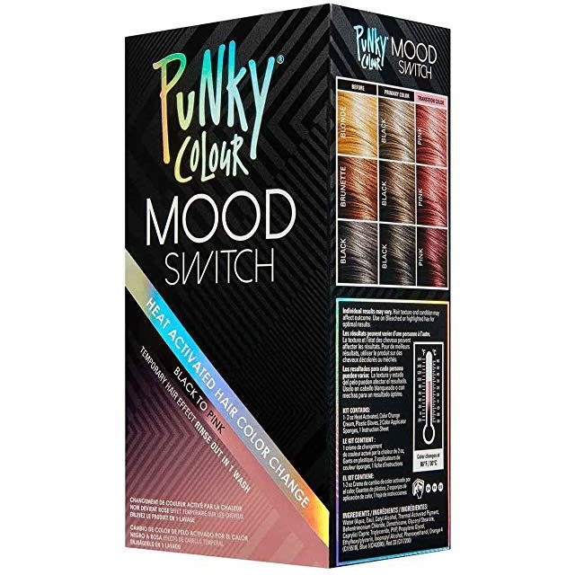Punky Colour Mood Switch Heat Activated Temparary Hair Color - Black To Pink - 2 Oz