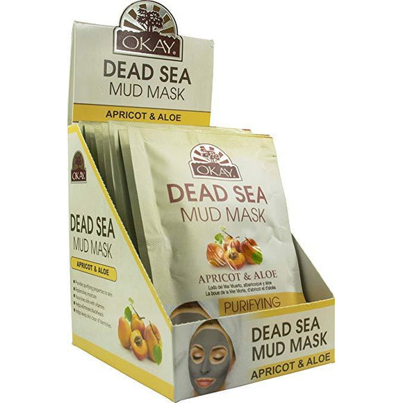 Okay Dead Sea Mud Mask, Apricot & Aloe (12 Pack)
