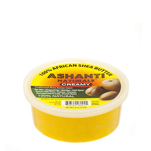 Ashanti 100% Creamy Yellow Shea Butter 8 Oz