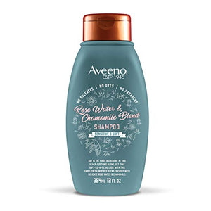 Aveeno Scalp Soothing Rose Water & Chamomile Blend Shampoo, 12 Oz