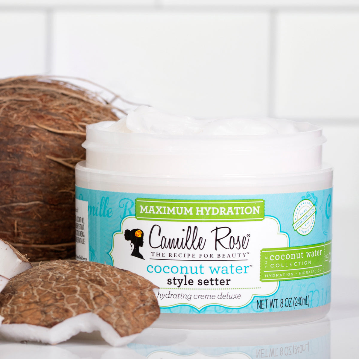 Camille Rose Coconut Water Style Setter Hydrating Creme Deluxe