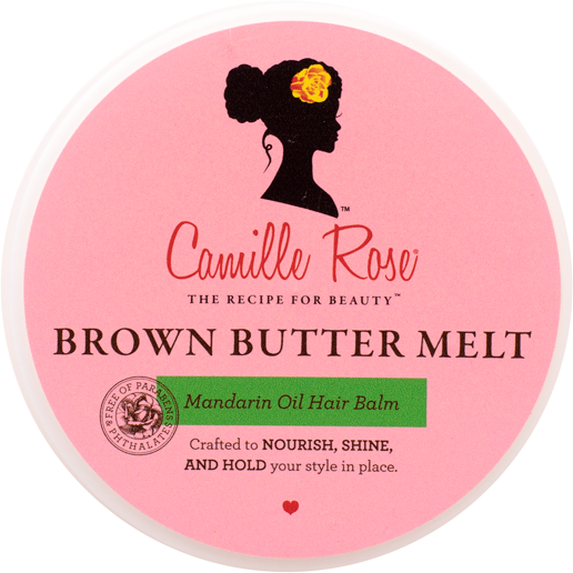 Camille Rose Brown Butter Melt - Signature Collection, Mandarin Oil Hair Balm, 4 oz