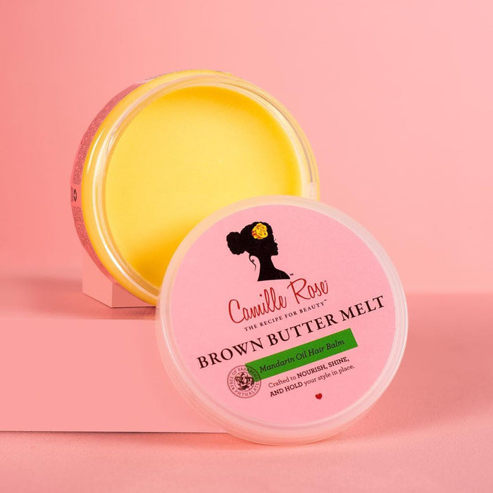 Camille Rose Brown Butter Melt - Signature Collection, Mandarin Oil Hair Balm, 4 oz