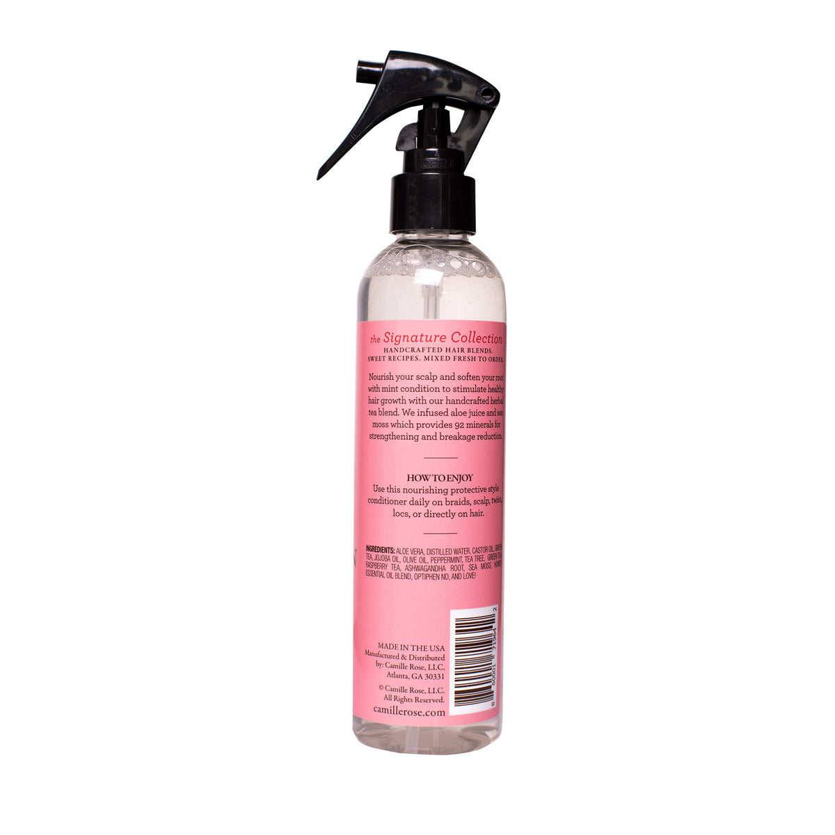 Camille Rose Mint Condition Braid + Scalp Spray to Hydrate, Relief from a Dry, Itchy, Flaky Scalp | with Aloe Vera and Seamoss
