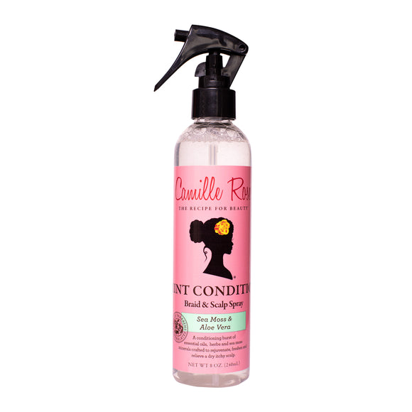 Camille Rose Mint Condition Braid + Scalp Spray to Hydrate, Relief from a Dry, Itchy, Flaky Scalp | with Aloe Vera and Seamoss