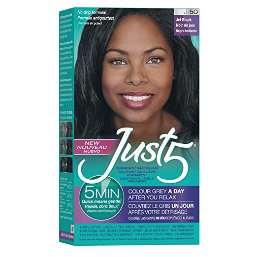 Just 5 Women's 5 Minute Permanent Hair Color 4132 Jet Black