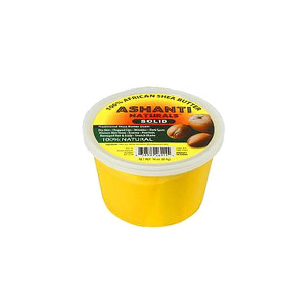Ashanti 100% Solid Yellow Shea Butter 16 Oz