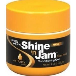 Ampro Shine â€˜N Jam Conditioning Gel | Extra Hold With Honey Extract 4 Oz