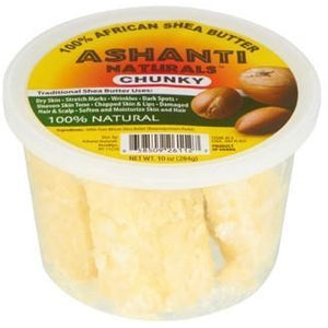 Ashanti 100% Chunky White Shea Butter 10 Oz