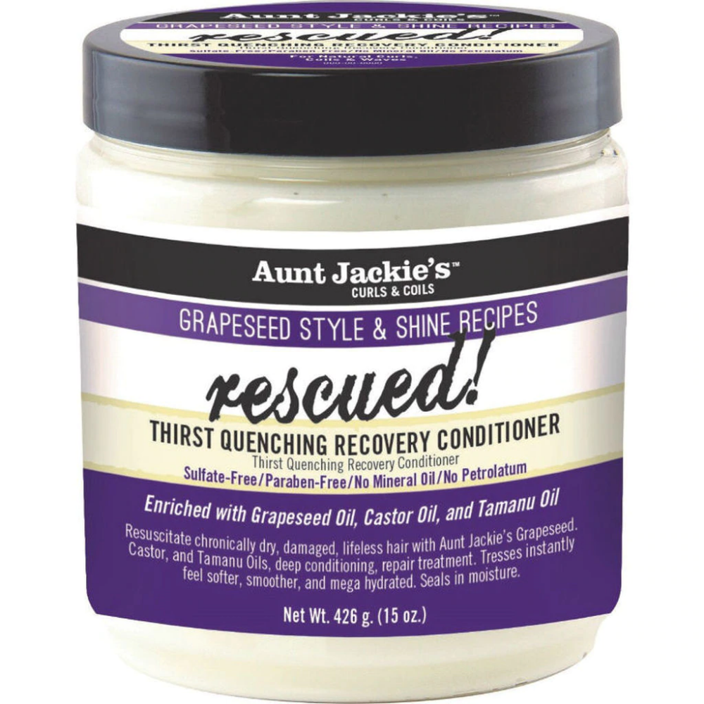 Aunt Jackie's Grapeseed Collection Rescued Thirst Quenching Recovery Conditioner 15 Oz