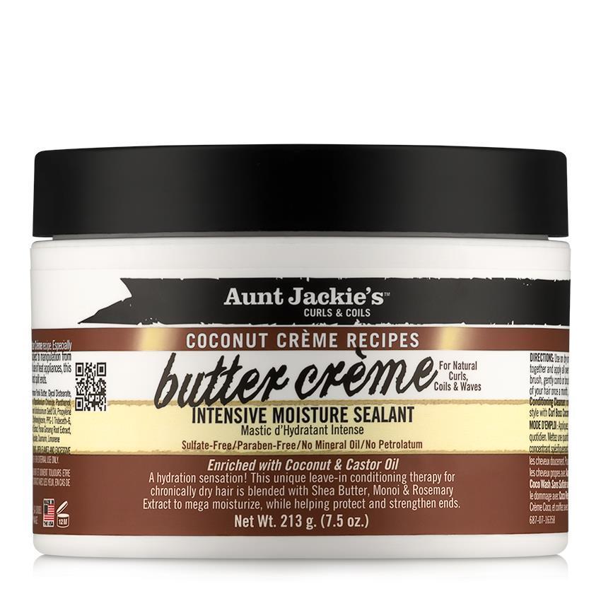 Aunt Jackie's Coconut CrÃ¨me Recipes Butter CrÃ¨me Lightweight Leave-In Moisture Treatment 7.5 Ounce Jar