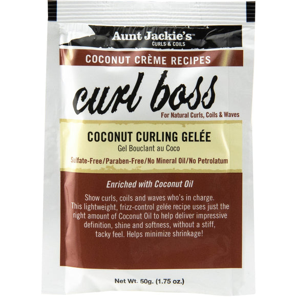 Aunt Jackie's Coconut Creme Recipes Curl Boss Coconut Curling Gelee 1.75 Oz (12 Pack)