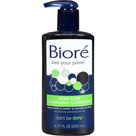Biore Deep Pore Charcoal Cleanser, 6.77 Oz