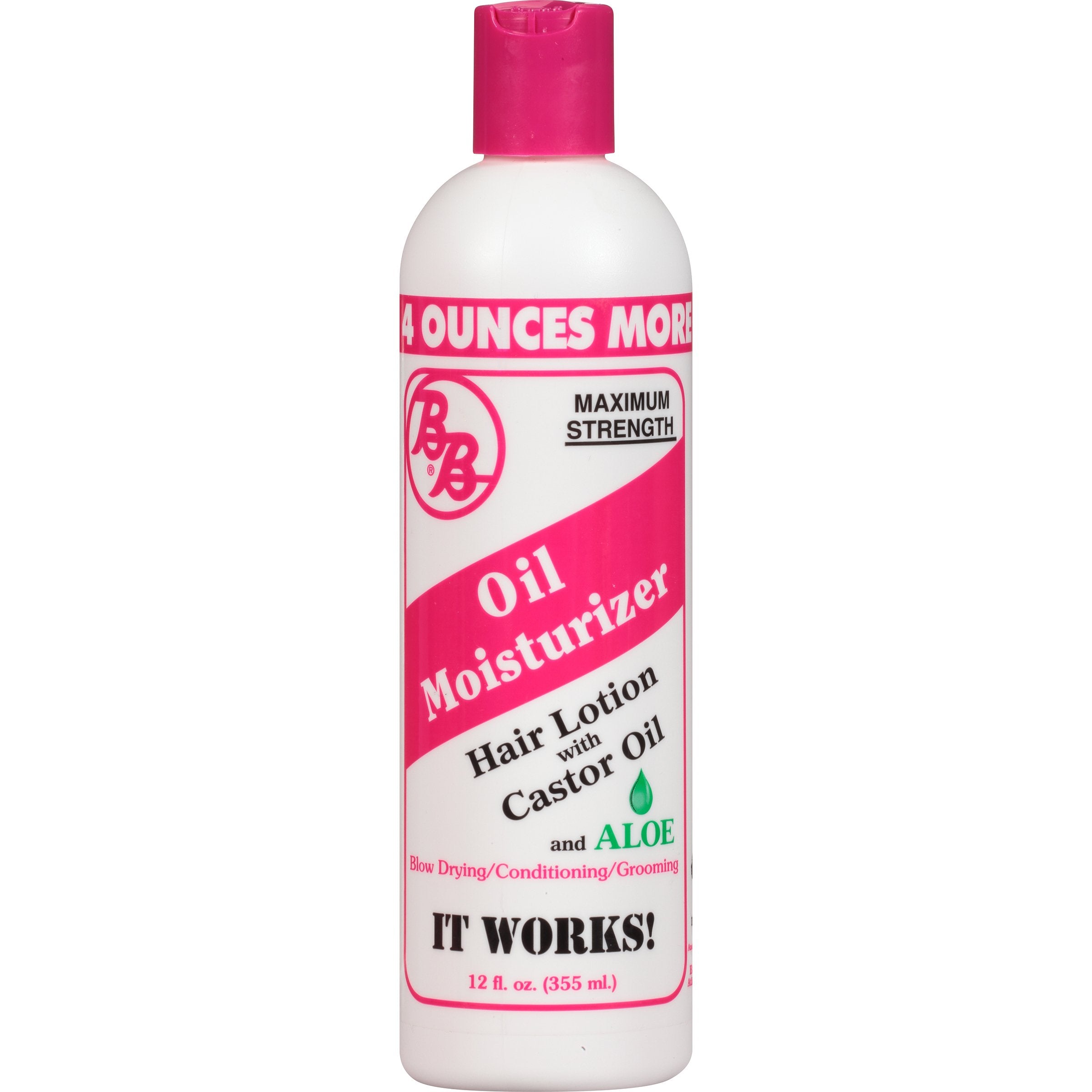 Bronner Brothers Oil moisturizer hair lotion with castor oil and aloe maximum strength 12 Oz
