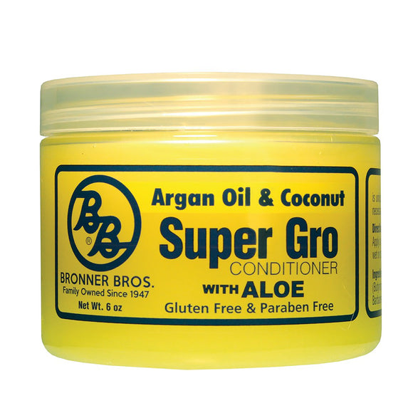 Bronner Brothers Super Gro Conditioner 6 Oz (Argan Oil & Coconut With Aloe)