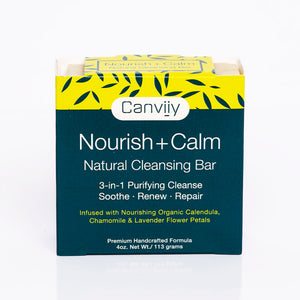 Canviiy Nourish + Calm Natural Cleansing Bar 4 Oz