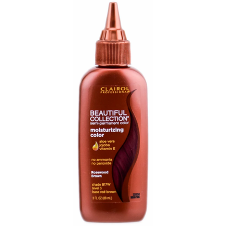 Clairol Beautiful Collection 17W Rosewood Brown Moisturizing Semi Permanent Hair Color - 3 Oz (6 Pack)