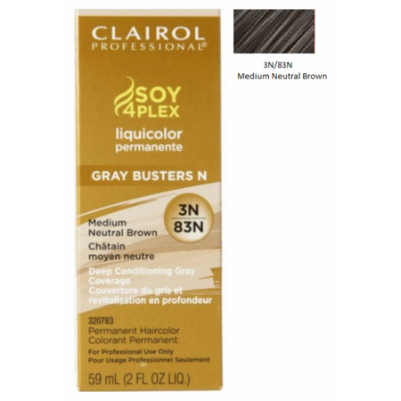 Miss Clairol 3N/83N Medium Neutral Brown, 2 Oz (6-Pack)