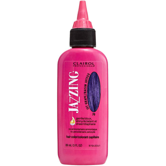 Clairol Jazzing Gentle Temporary Semi Permanent Hair Color 70 Jet Grape, 3 Ounce (6 Pack)