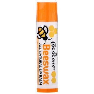Cococare, Beeswax, All Natural Lip Balm, .15 oz (4.2 g) (12 Pack)