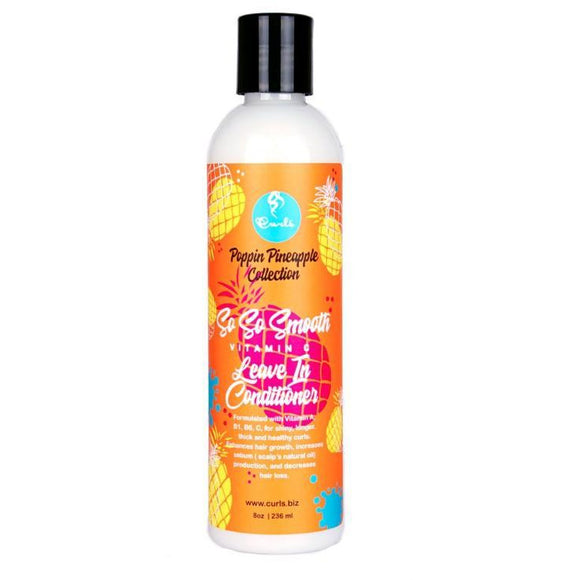 Curls Poppin Pineapple So So Smooth Vitamin C Leave In Conditioner, 8Oz
