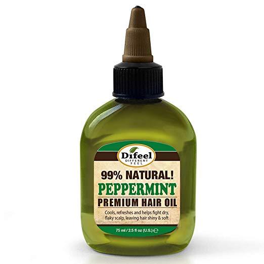 Difeel Premium Natural Hair Oil - Peppermint Oil 2.5 Oz
