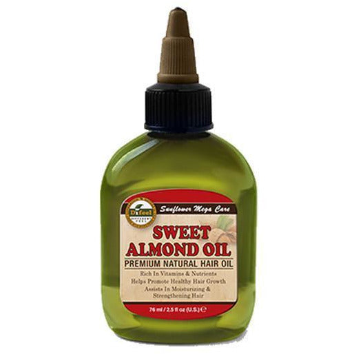 Difeel Premium Natural Hair Oil - Sweet Almond Oil 2.5 Oz