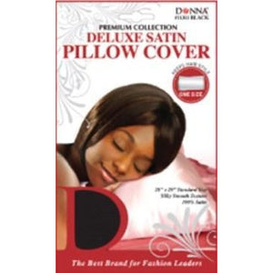 Donna Deluxe Satin Pillow Cover Black
