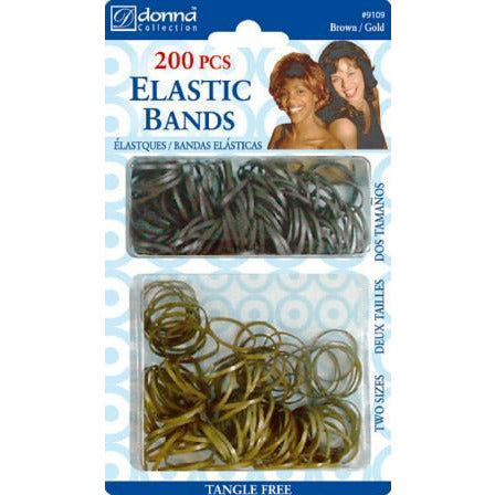 Donna Elastic Bands 200Pieces Black