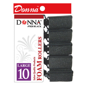 Donna Foam Rollers Large Black