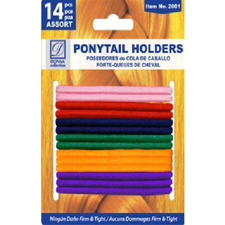 Donna Ponytail Holders, Assorted Colors