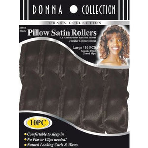 Donna Satin Pillow Rollers 10Piece